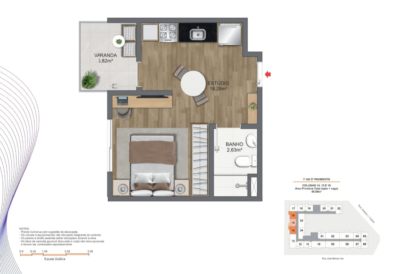 Apartamento, 1 quarto, 40 m² - Foto 17